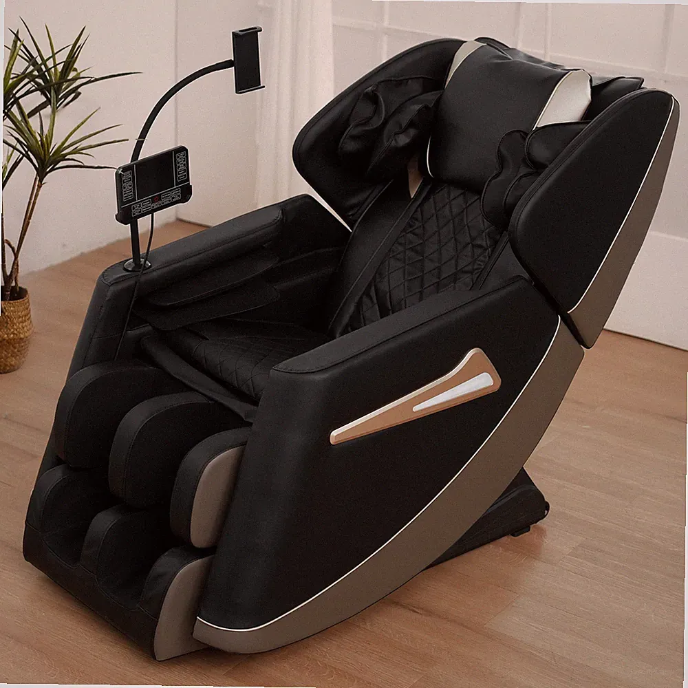 Zero Gravity Massage Chair Recliner PU Leather Chair with 6 Rollers & Heating